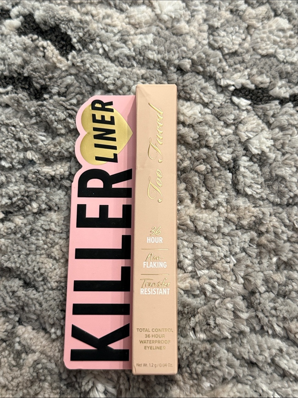 Too Faced Killer Liner Eyeliner in Pink and Gold Packaging